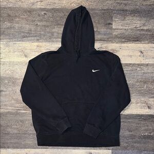 Nike Men's Black Hoodie with White Logo